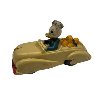 Sun Rubber Convertible 1940's Vintage Walt Disney Donald Duck & Pluto Collectibl
